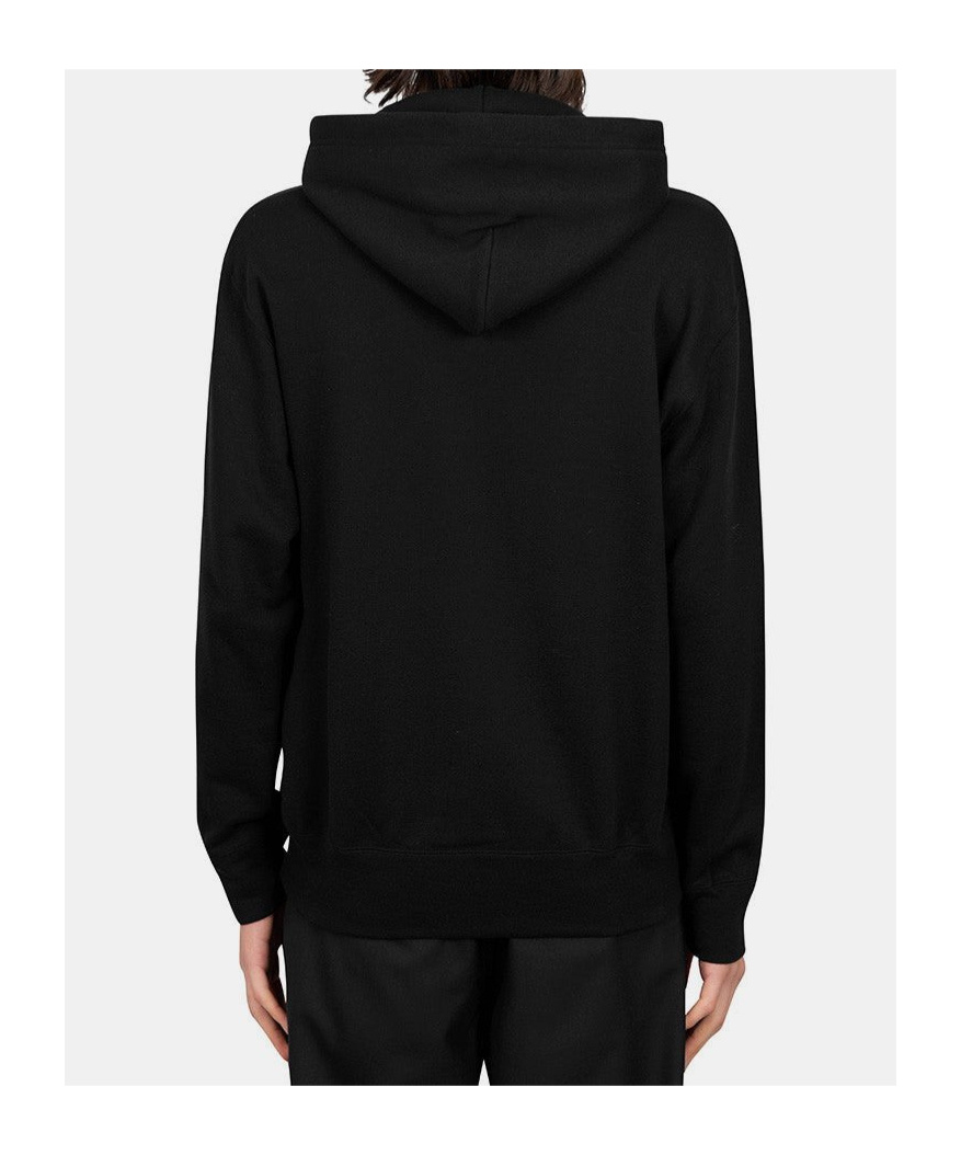Comme Des Garçons Play Signature Heart-patch Hoodie In Black