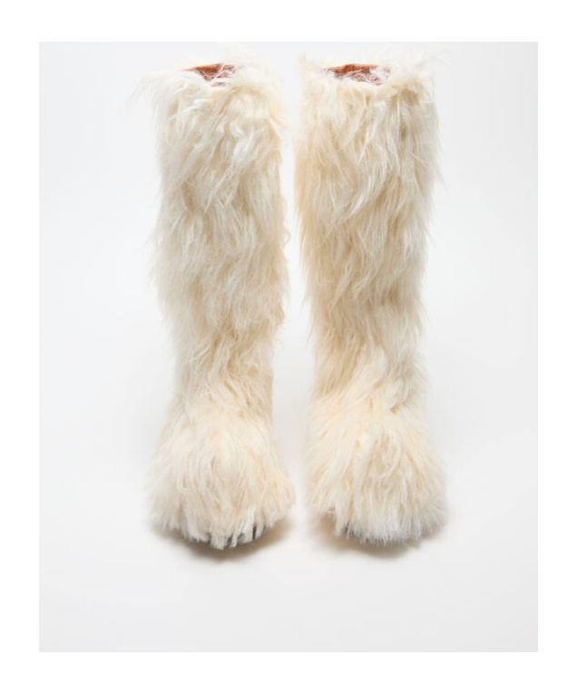 Acne Studios Plush Clogs And Boots In White