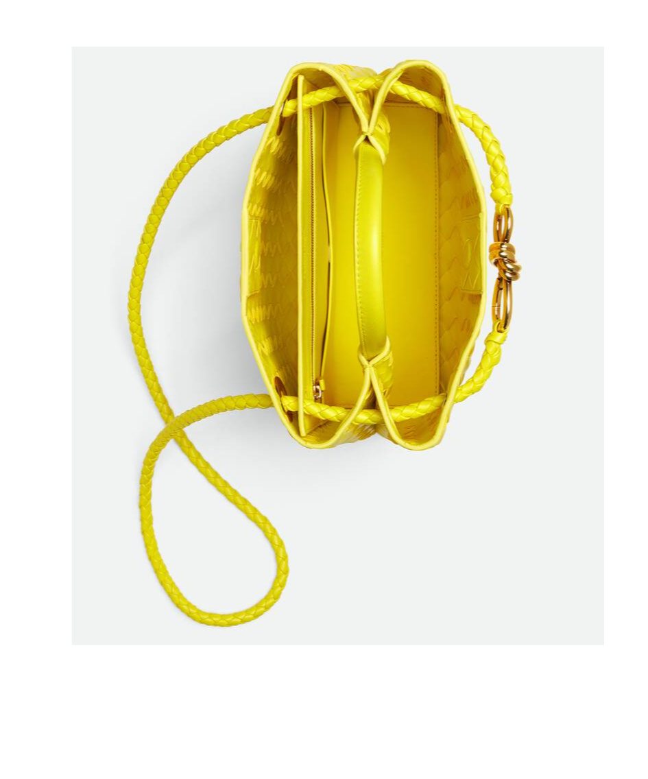 Bottega Veneta Womens Sulfur-muse B-sulfur Andiamo Small Leather Top-handle Bag In Yellow