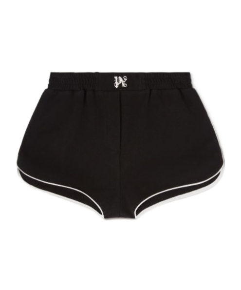 Palm Angels Monogram Embroidered Boxer Shorts In Black