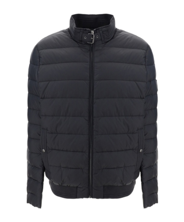 Belstaff Quilted Hooded Jacket Side Pockets In Black
