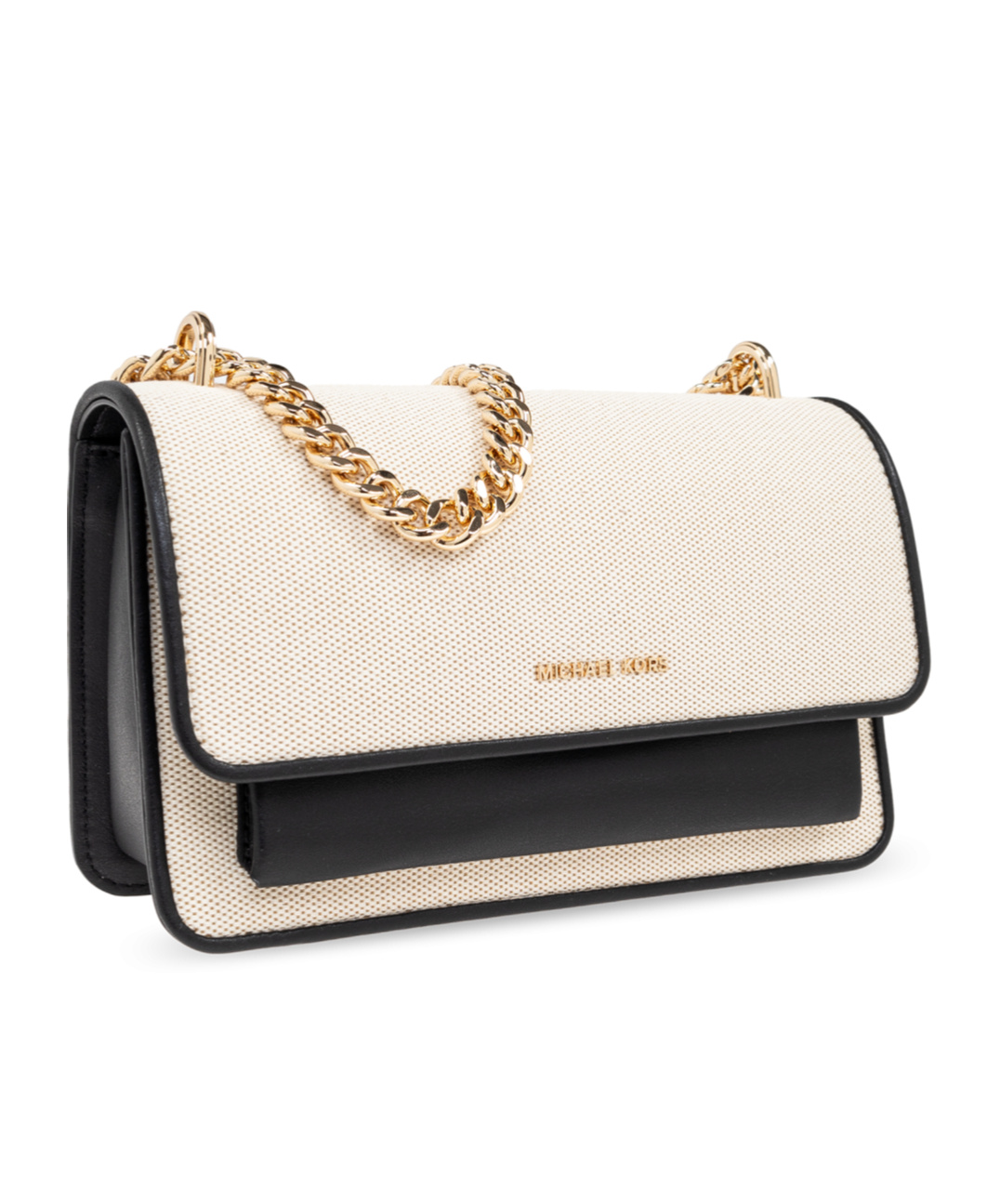 Shop Michael Michael Kors Chain-link Shoulder Bag In White