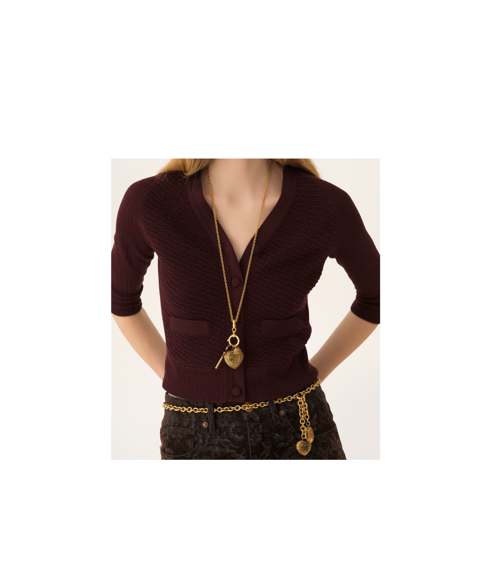 Chloé Château Treasures Embellished Chain Necklace In Blue