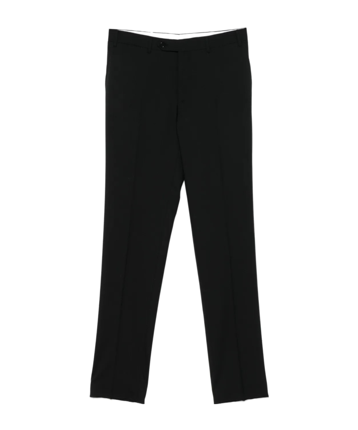 Canali Belt-loop Casual Pants In Black