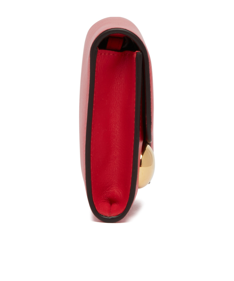 Marni Shoulder Strap Wallet In Red