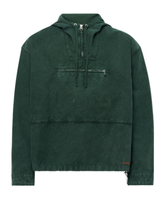 Jw Anderson Garment Dye Anorak In Green