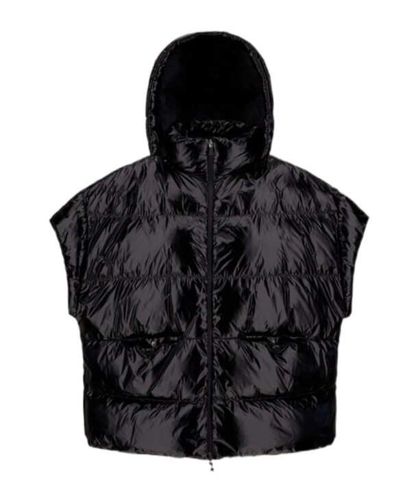 Herno 2l Glazed Anti-tear Vest Down Jacket In Black