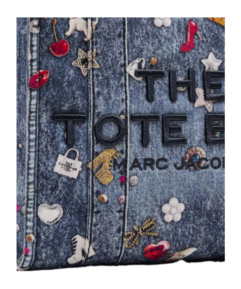 Marc Jacobs The Trompe L'oeil Trinket Small Tote Bag In Blue