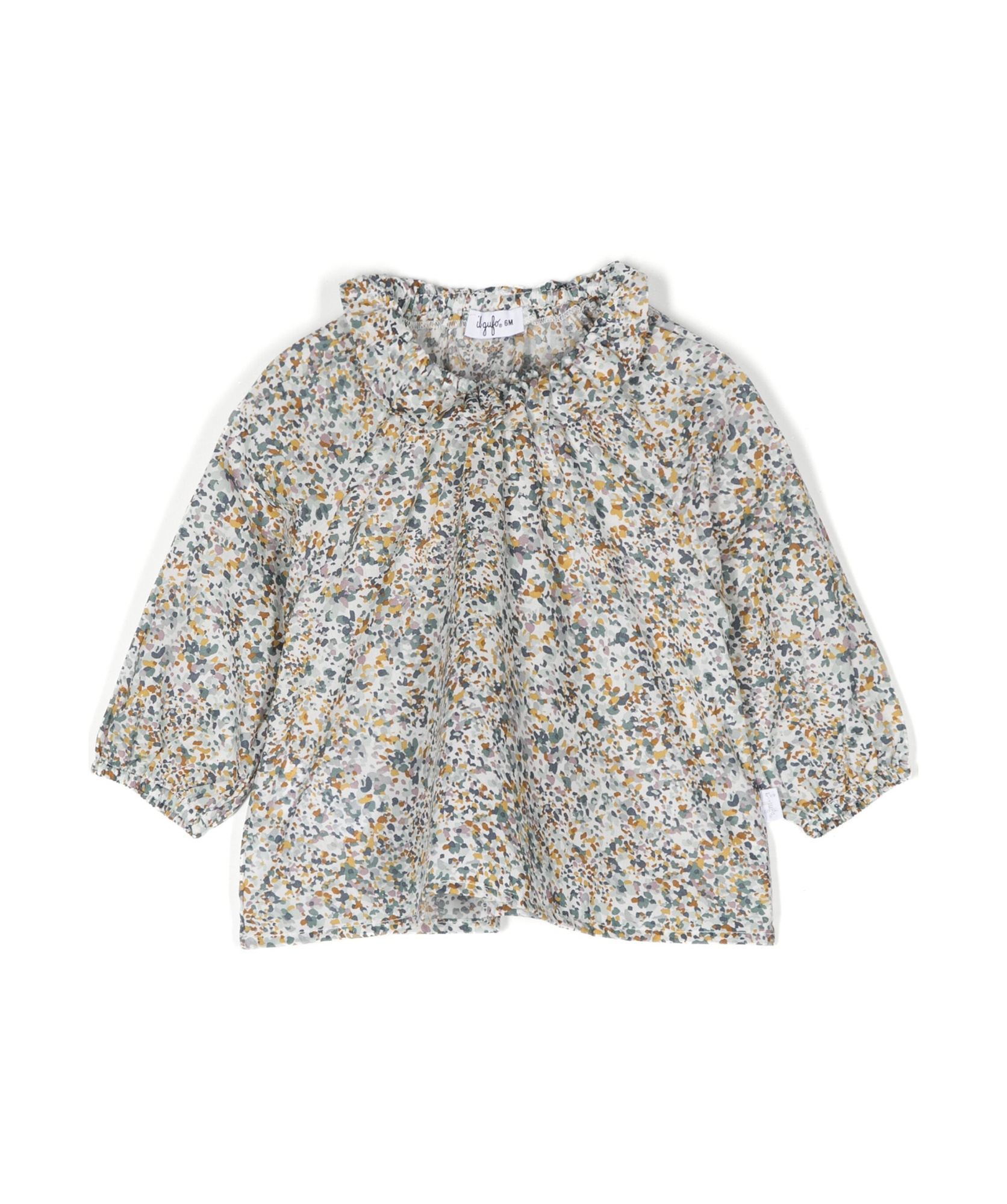 Il Gufo Abstract-print Blouse In Gray