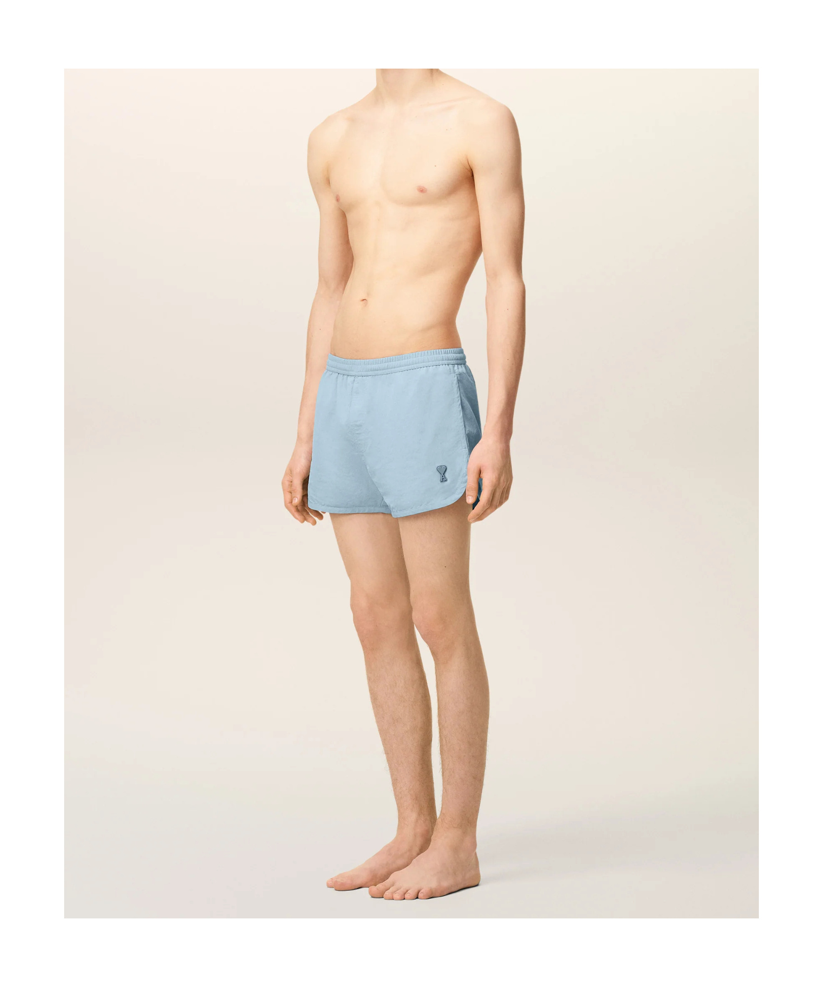 Ami Alexandre Mattiussi Logo-patch Swim Shorts In Blue
