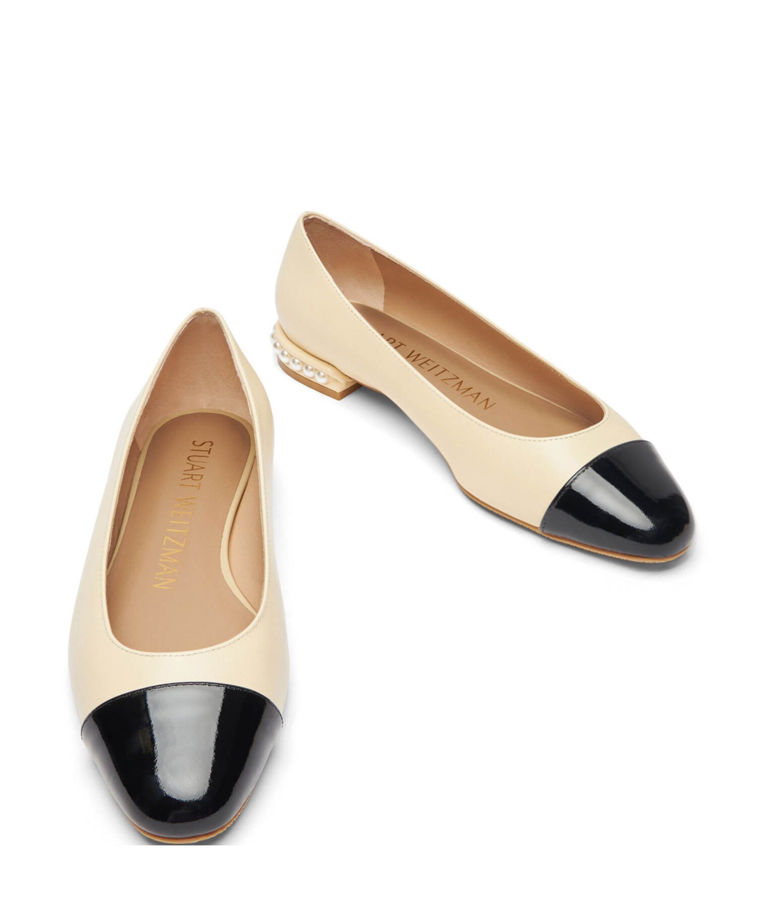 Stuart Weitzman Ballet Flats Woman Color White In Nude