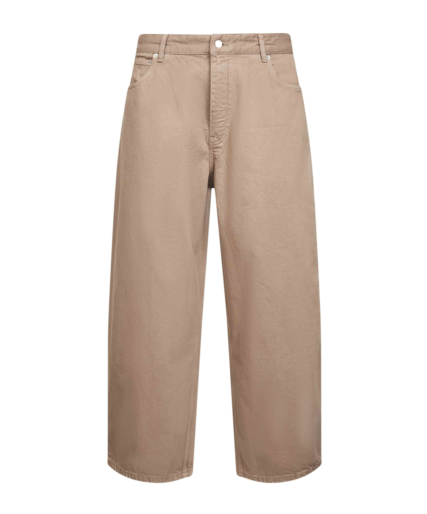 Studio Nicholson Logo Denim Trousers In Brown