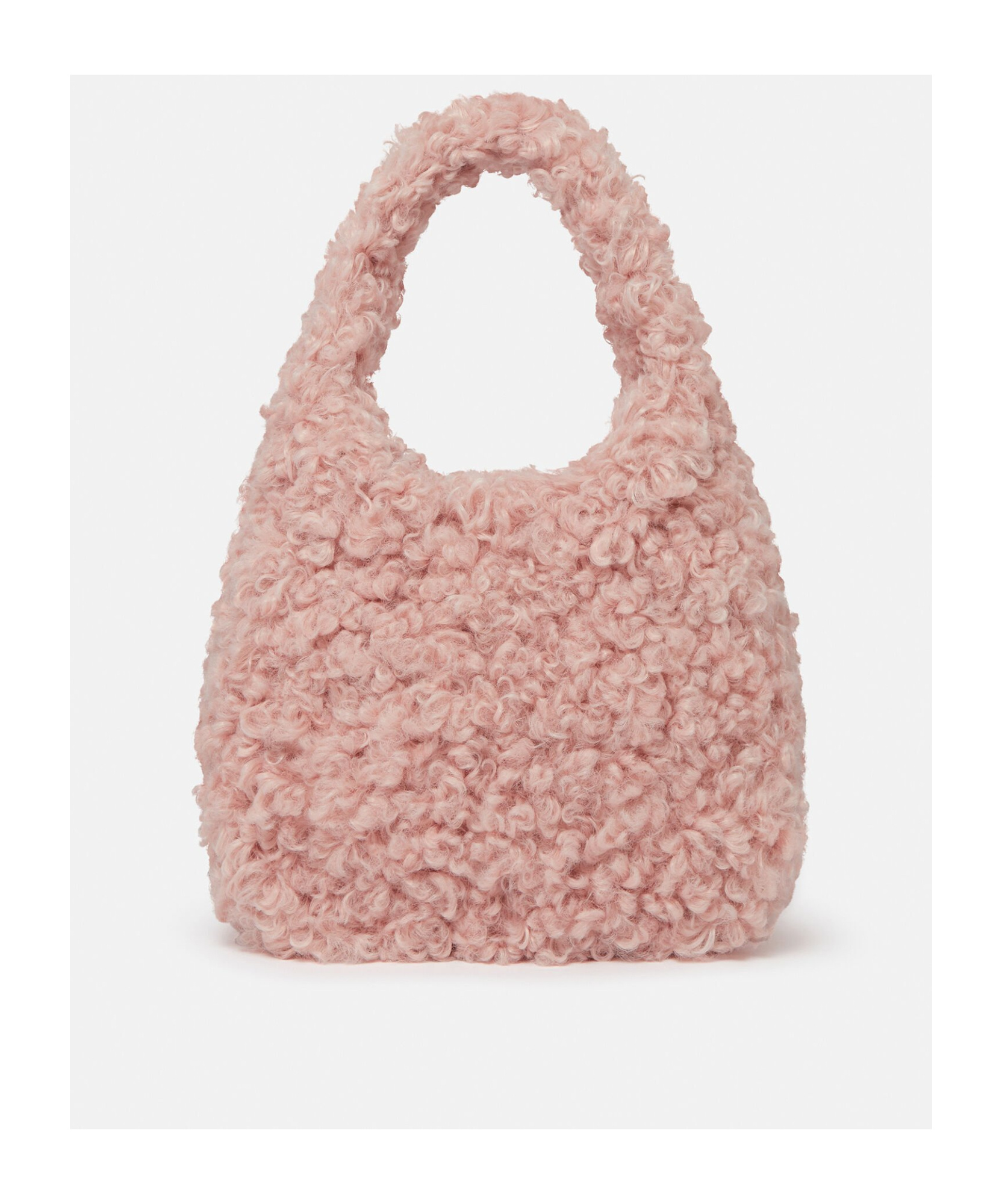 Stella Mccartney Logo Plush Teddy Bear Small Handbag In Nude