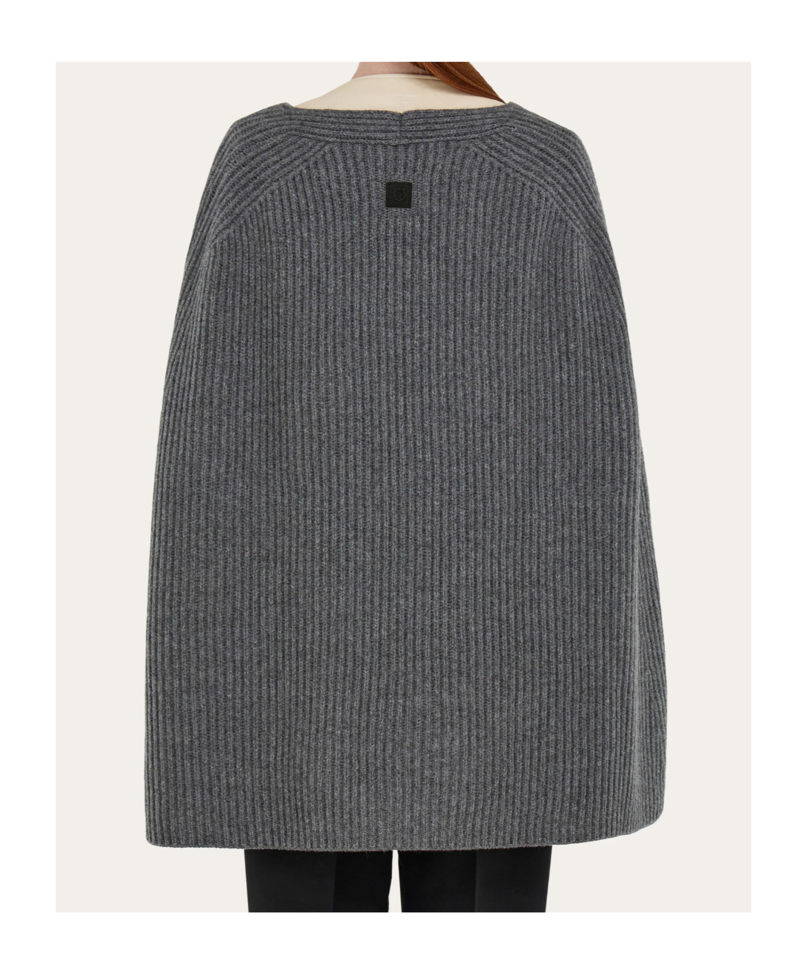 Ferragamo Cashmere Blend Cape In Black