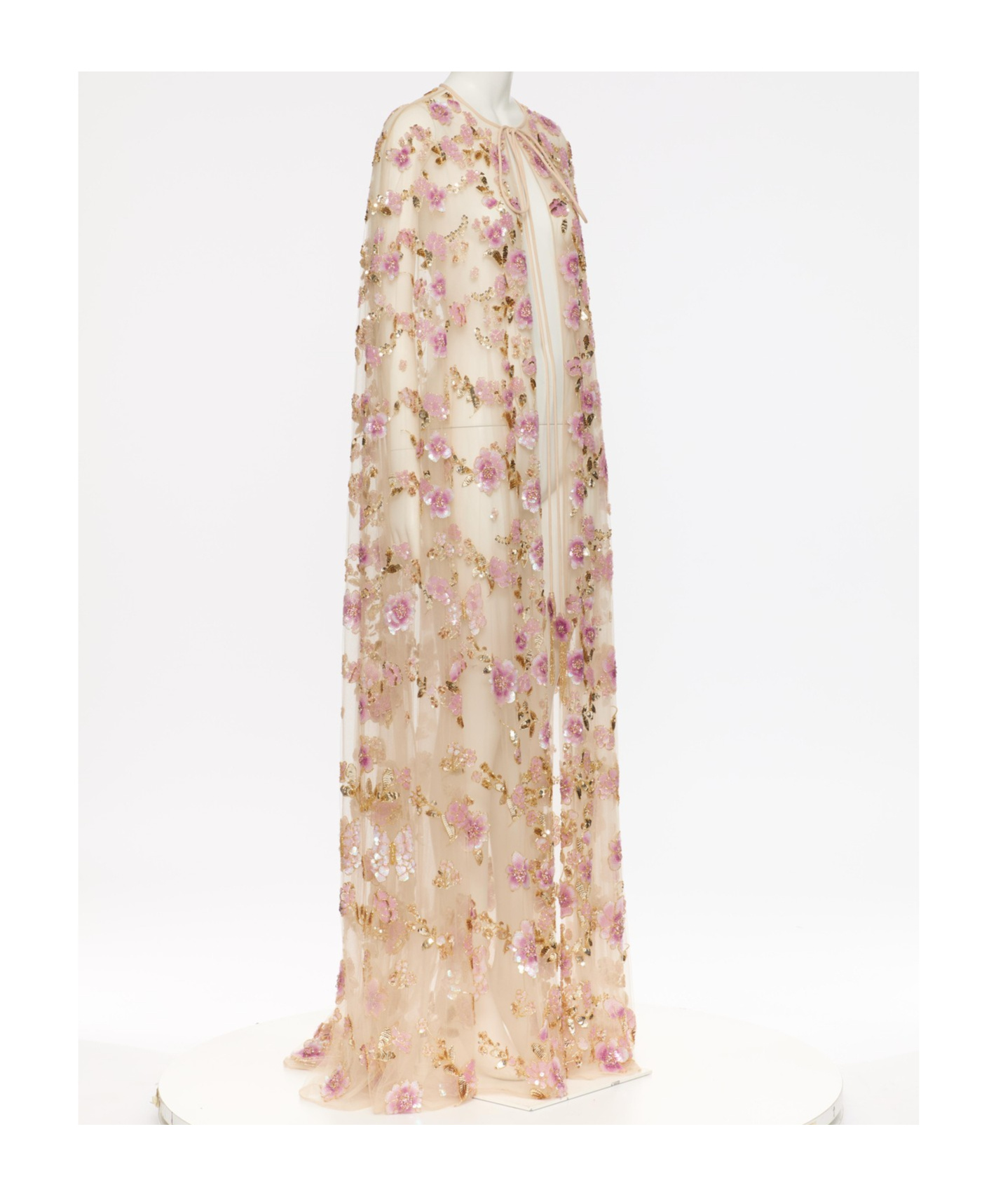 Valentino Lace-up Cape In Brown