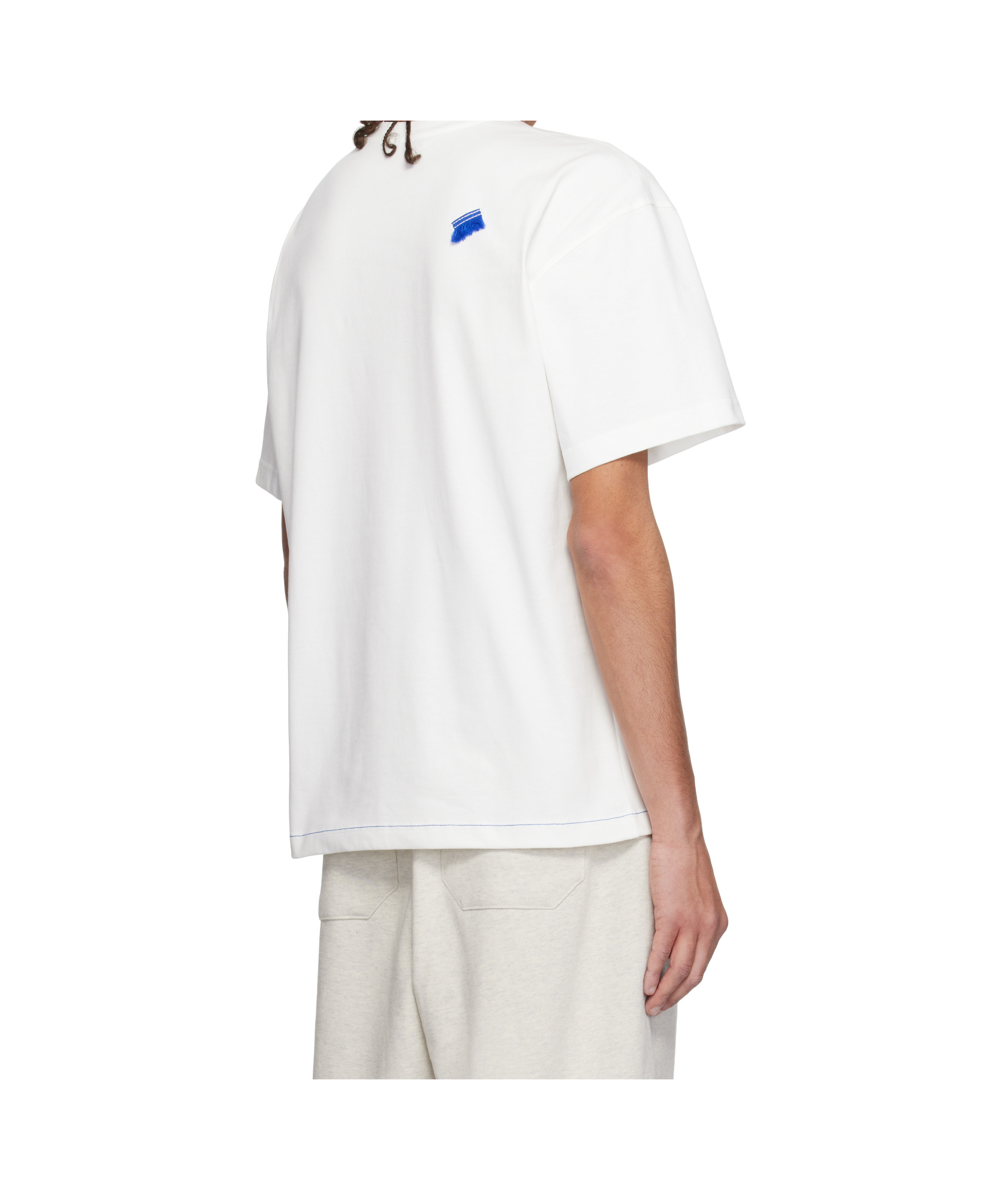 Ader Error White Blue Net Product. 49 T-shirt In White