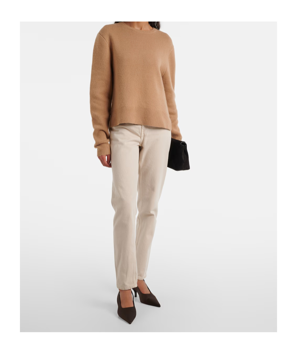 Totême Low-rise Tapered Jeans In Neutral