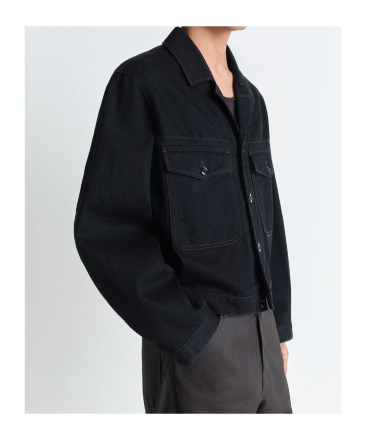 Lemaire Single-breasted Jacket In Black