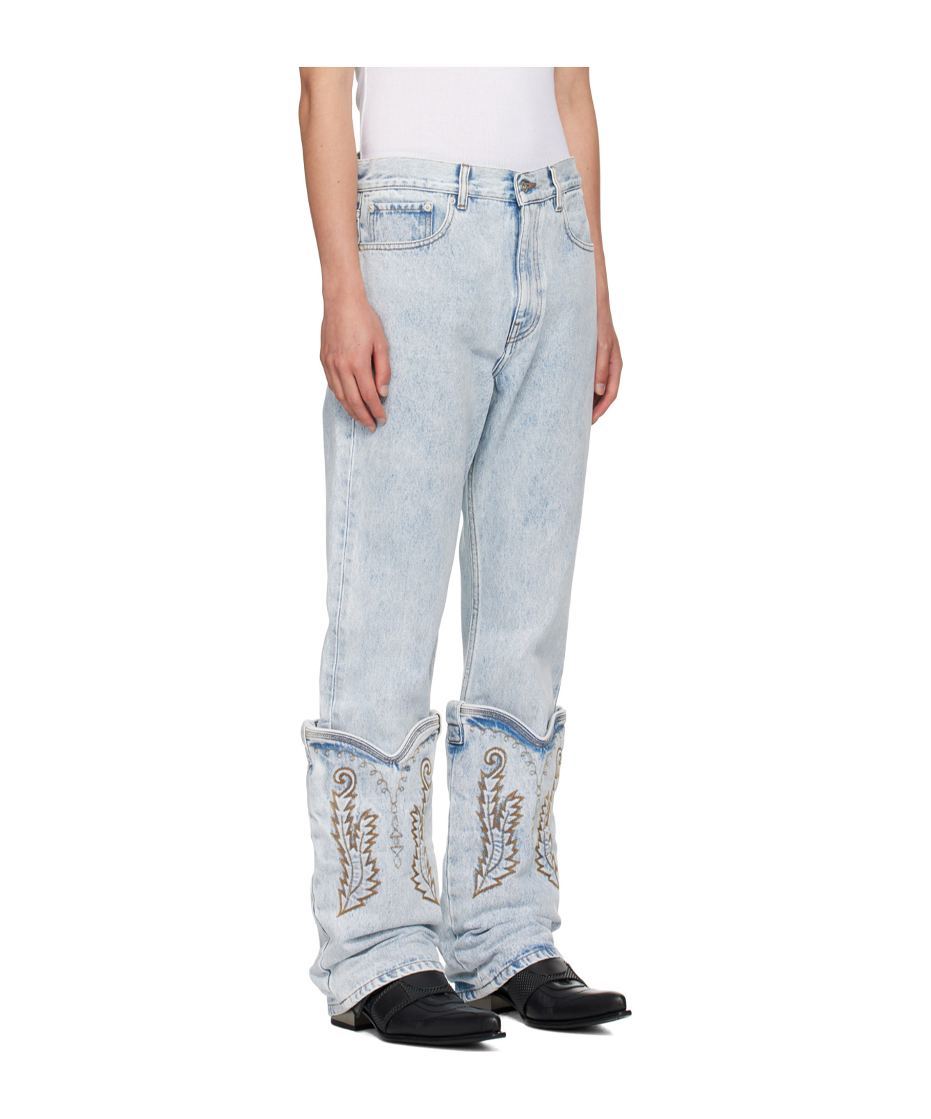 Y/project High-waist Jeans In White