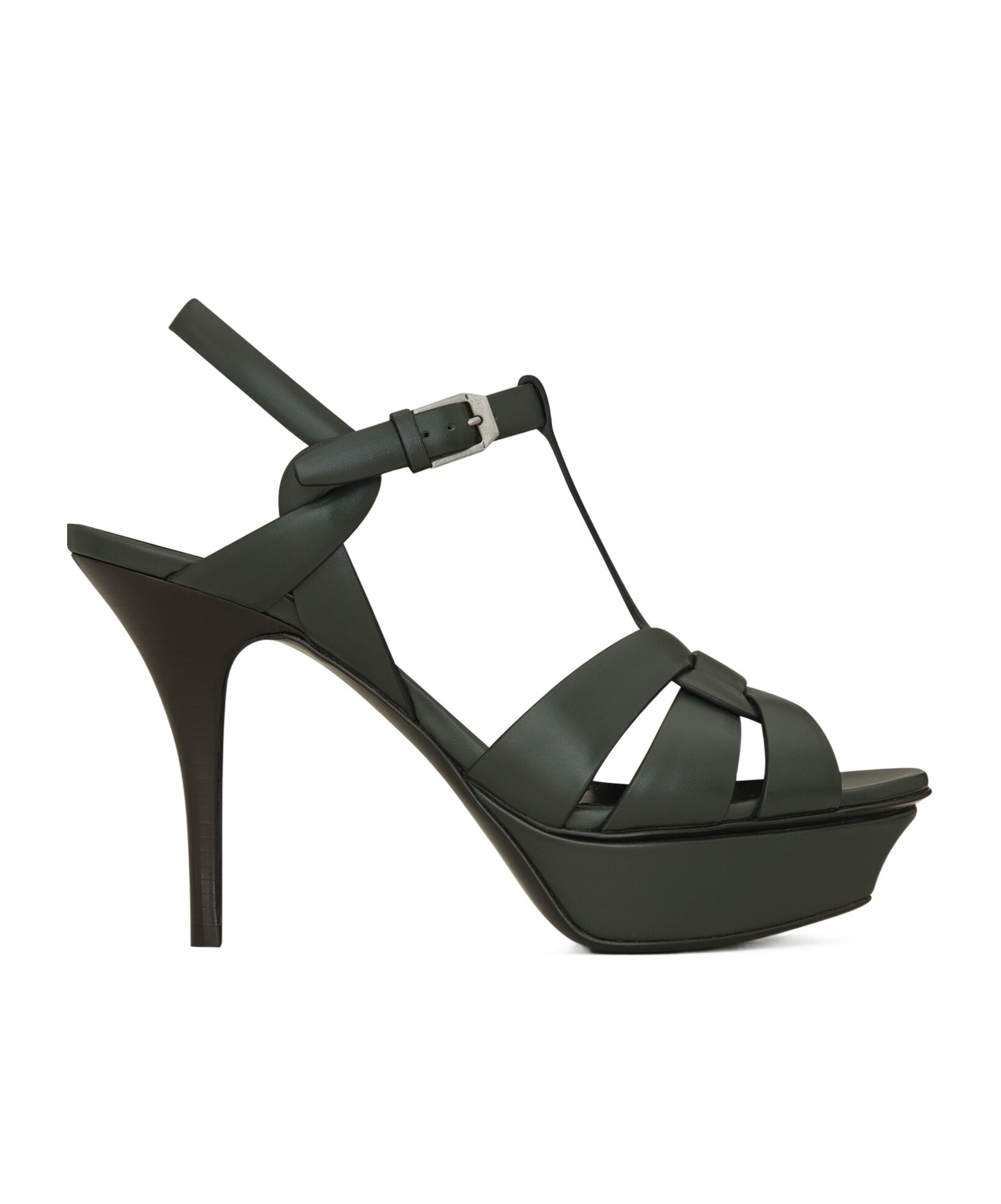 Saint Laurent Tribute Platform Sandals In Black