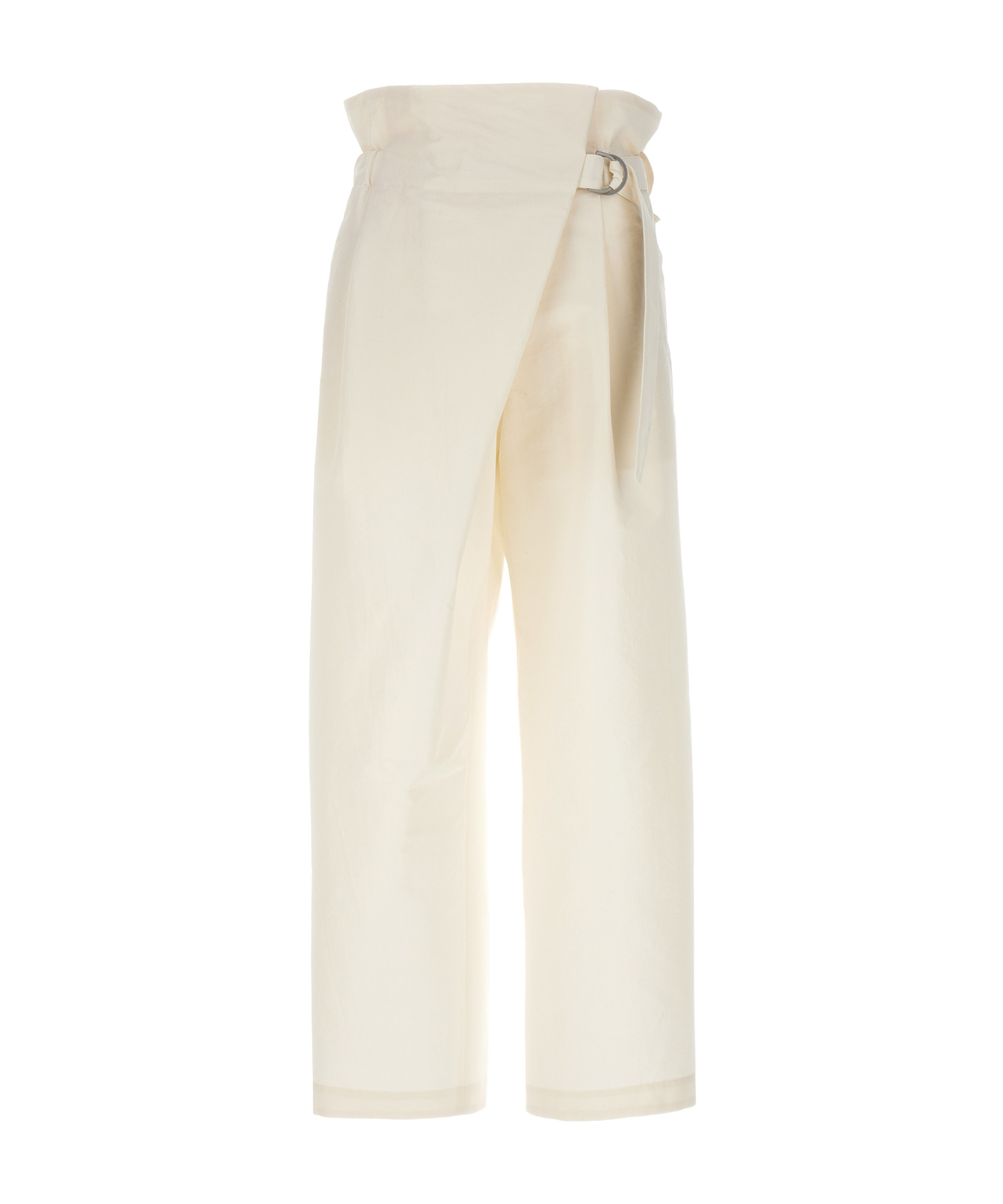 Shop Issey Miyake Enfold Elastic Waist Trousers In White