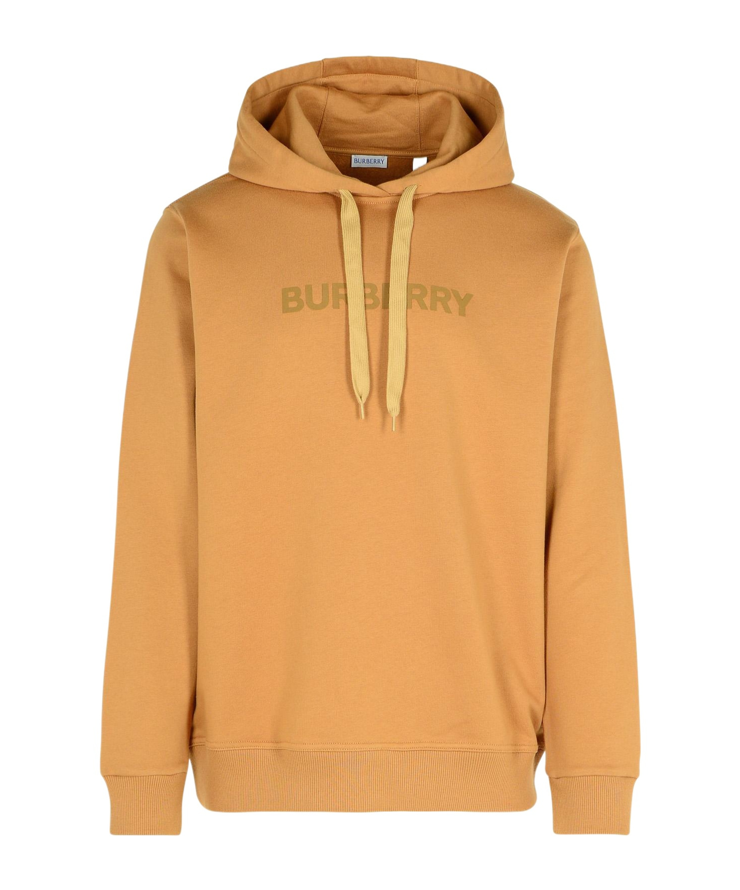 Burberry Long-sleeved Hooded Hoodie In Orange