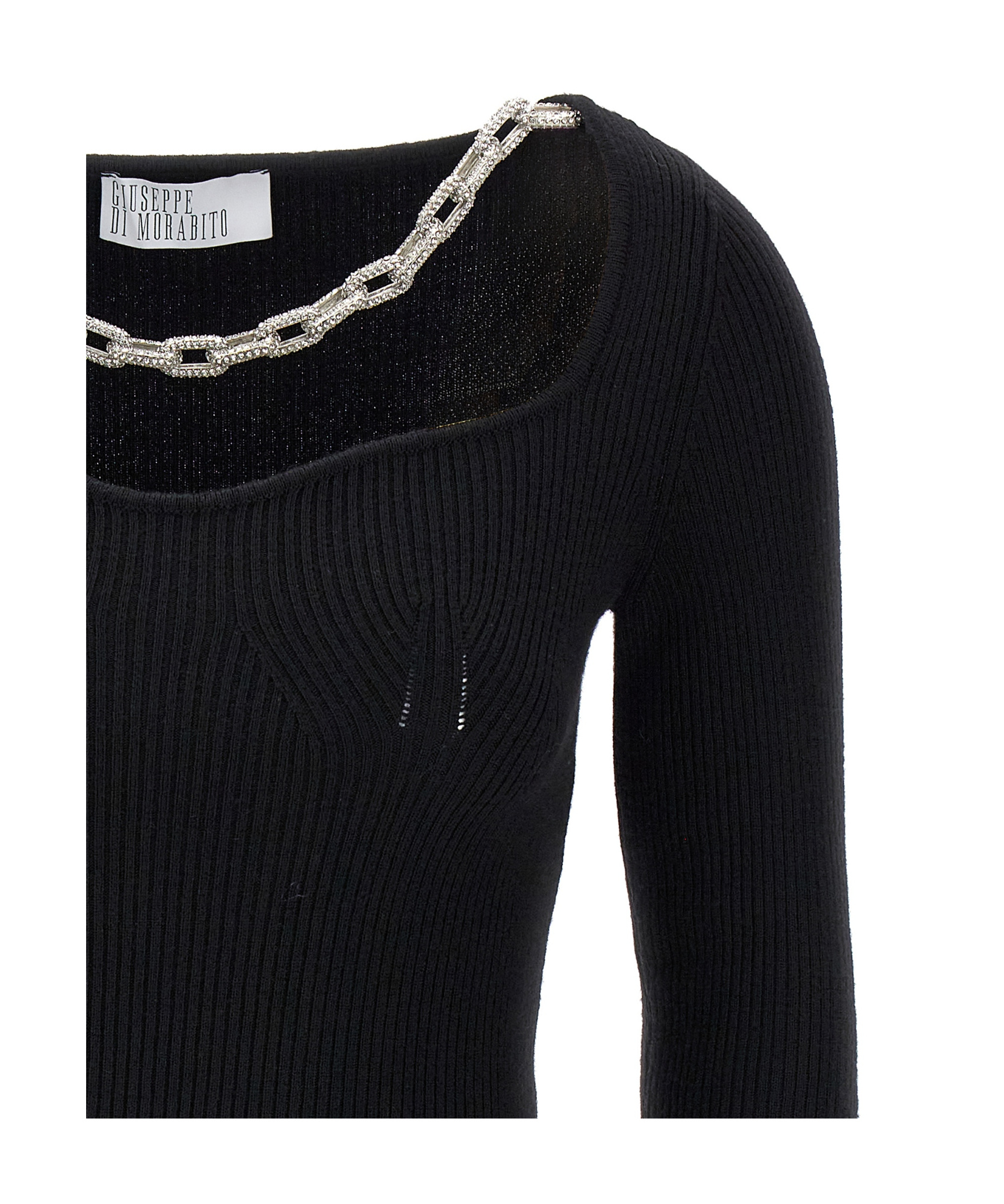 Giuseppe Di Morabito Jewel Chain Sweater In Black