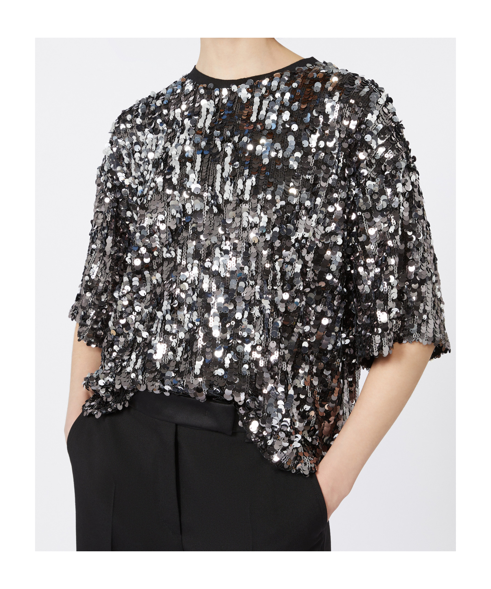 Weekend Max Mara Crew Neck T-shirt In Black