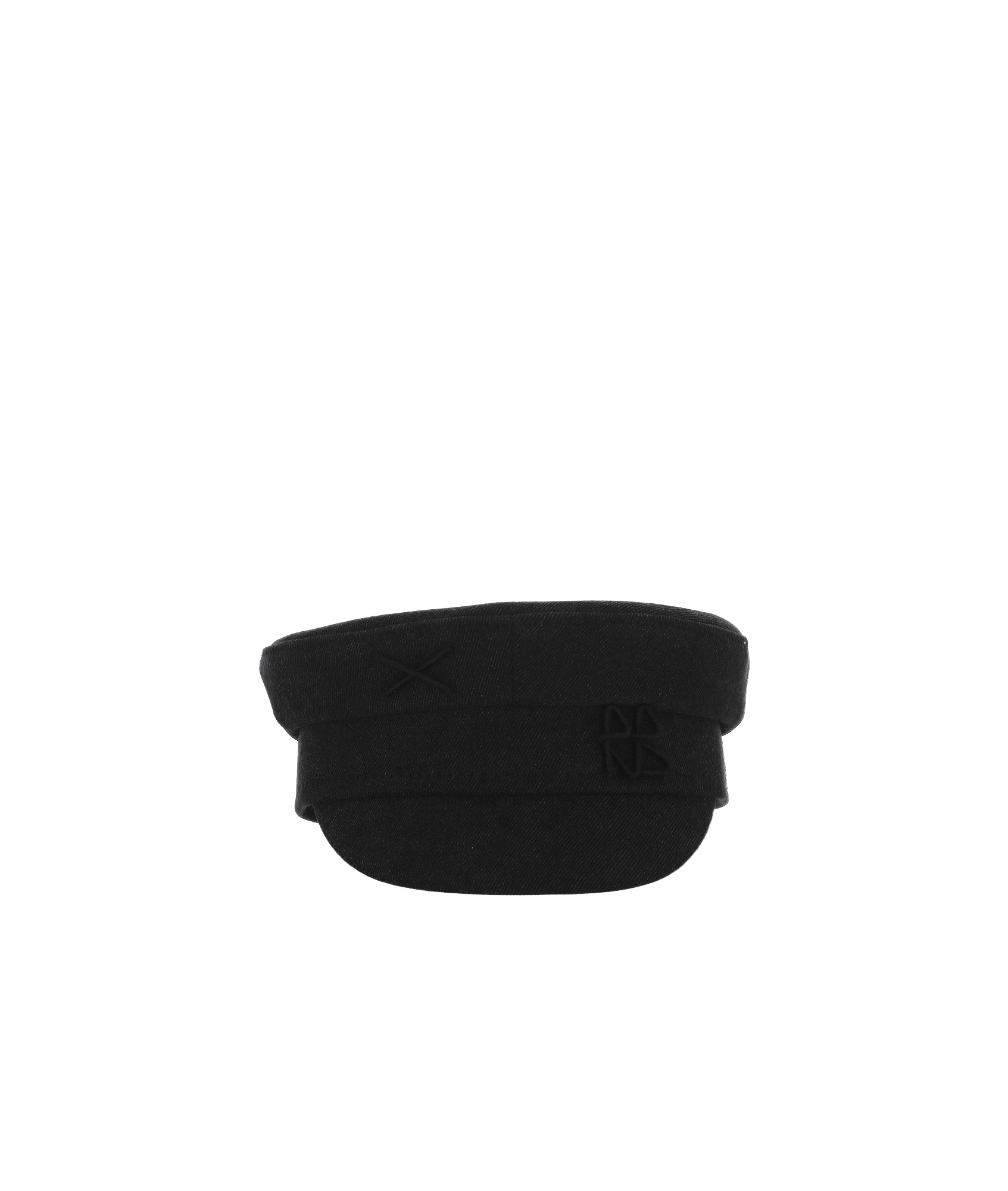 Ruslan Baginskiy Logo Embroidered Newsboy Hat In Black