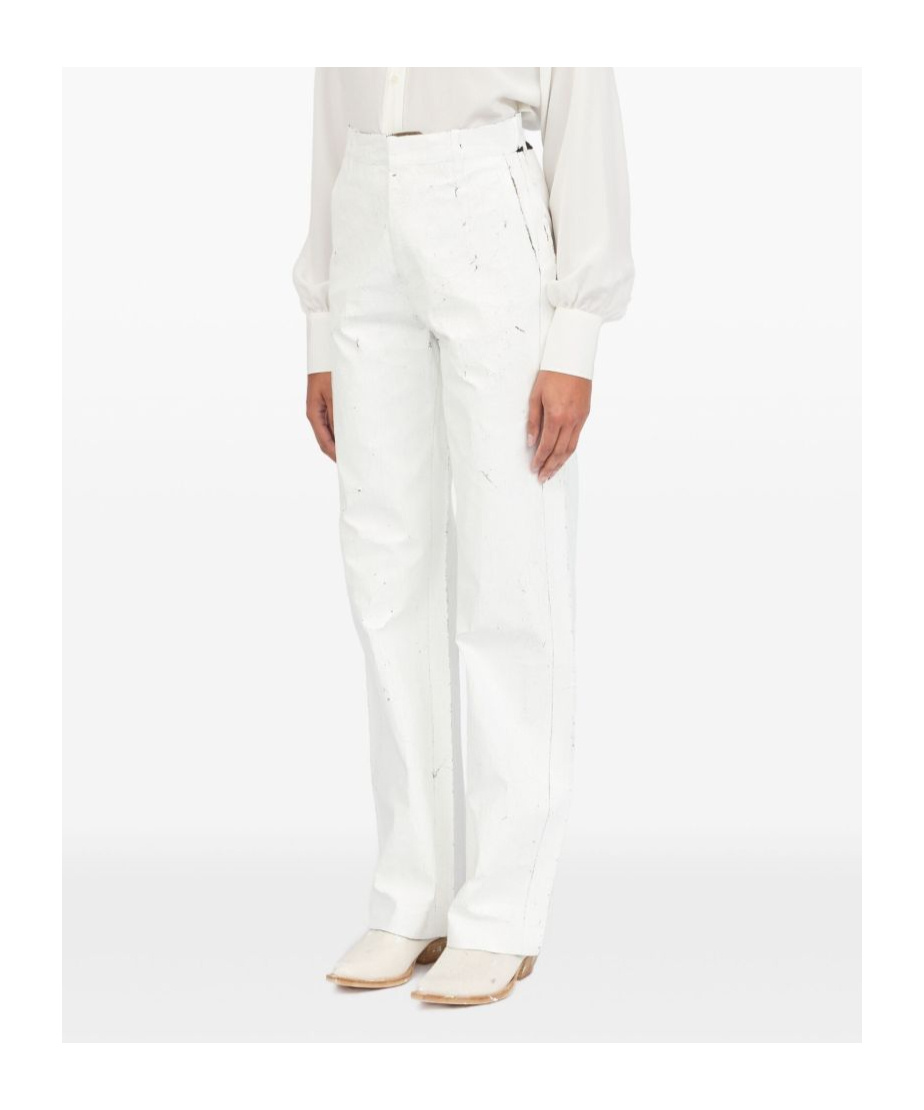 Mm6 Maison Margiela Belt Loop Track Pants In White