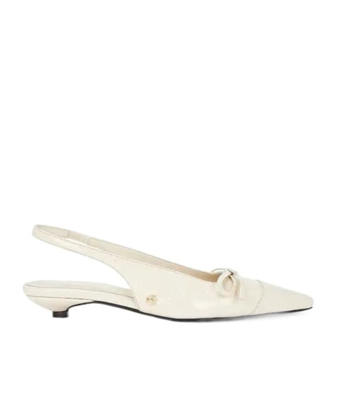 Anine Bing Zoey Slingback Pumps In White