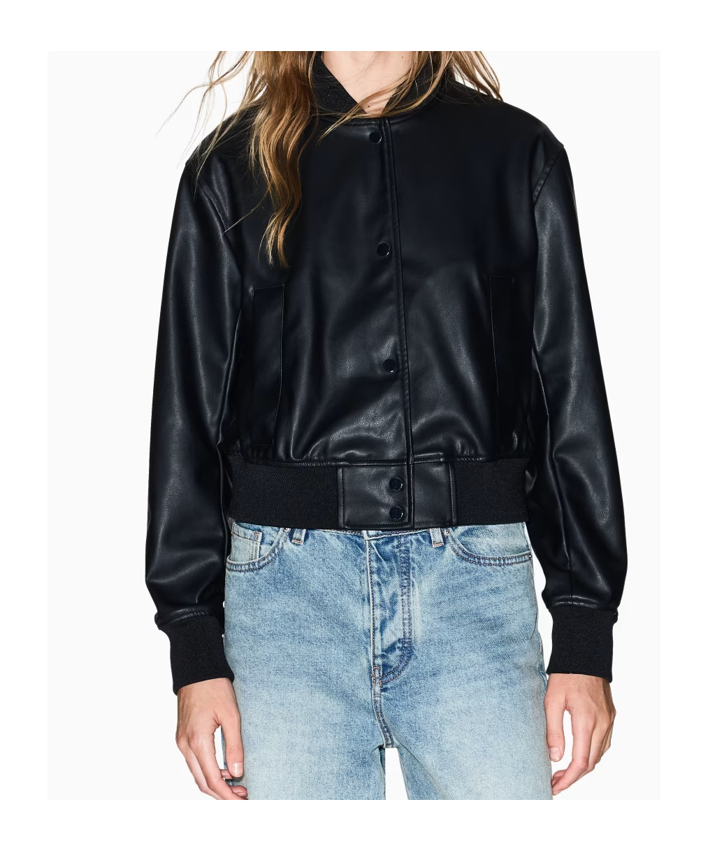 Armani Exchange Zipper Bomber Jacket In Black