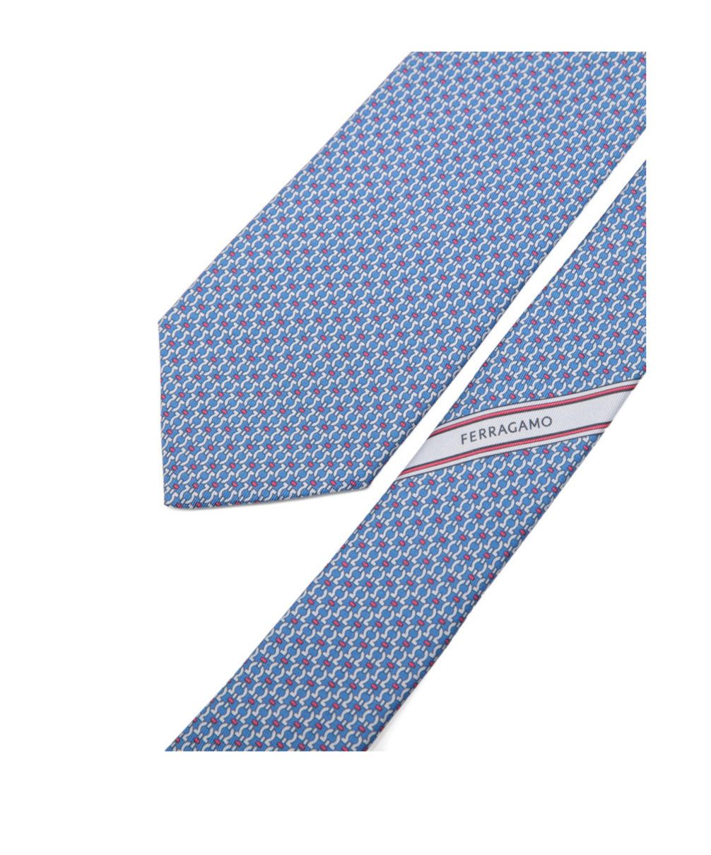 Ferragamo Pointed Tie In Blue