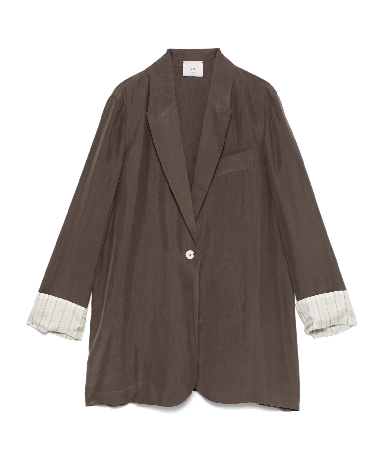 Alysi Long-sleeved Suit Jacket In Brown