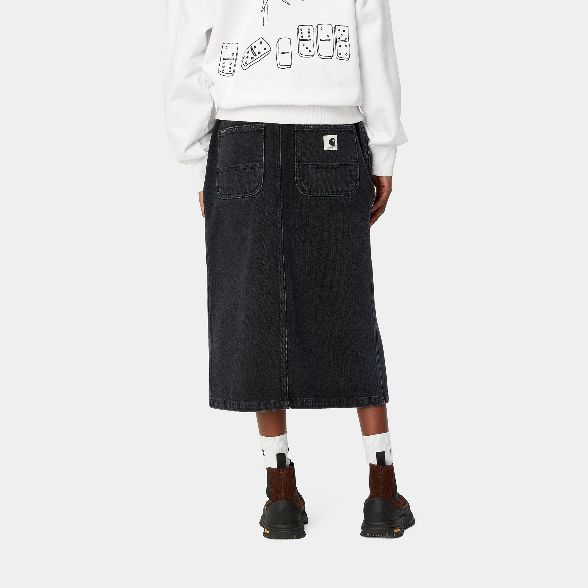Carhartt Colby Denim Skirt In Black