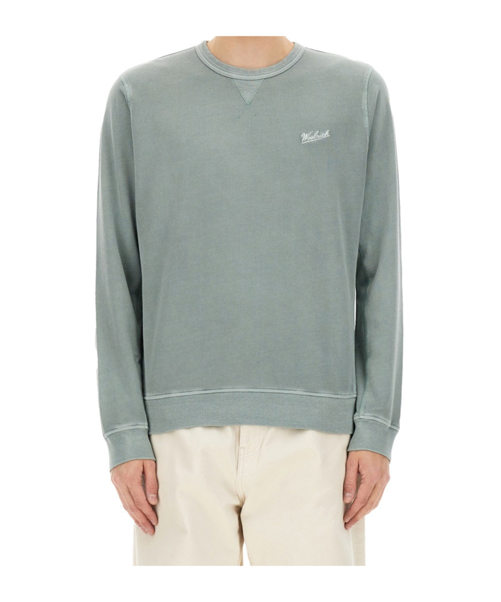 Woolrich Logo-embroidered Sweatshirt In Gray
