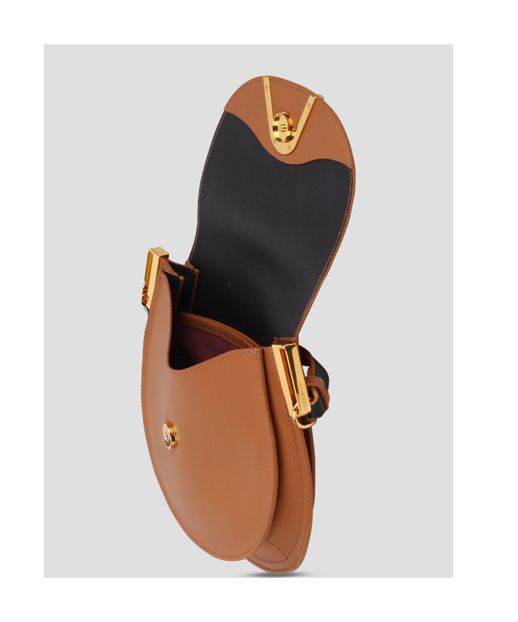 Shop Coccinelle Leather Shoulder Bag In Brown