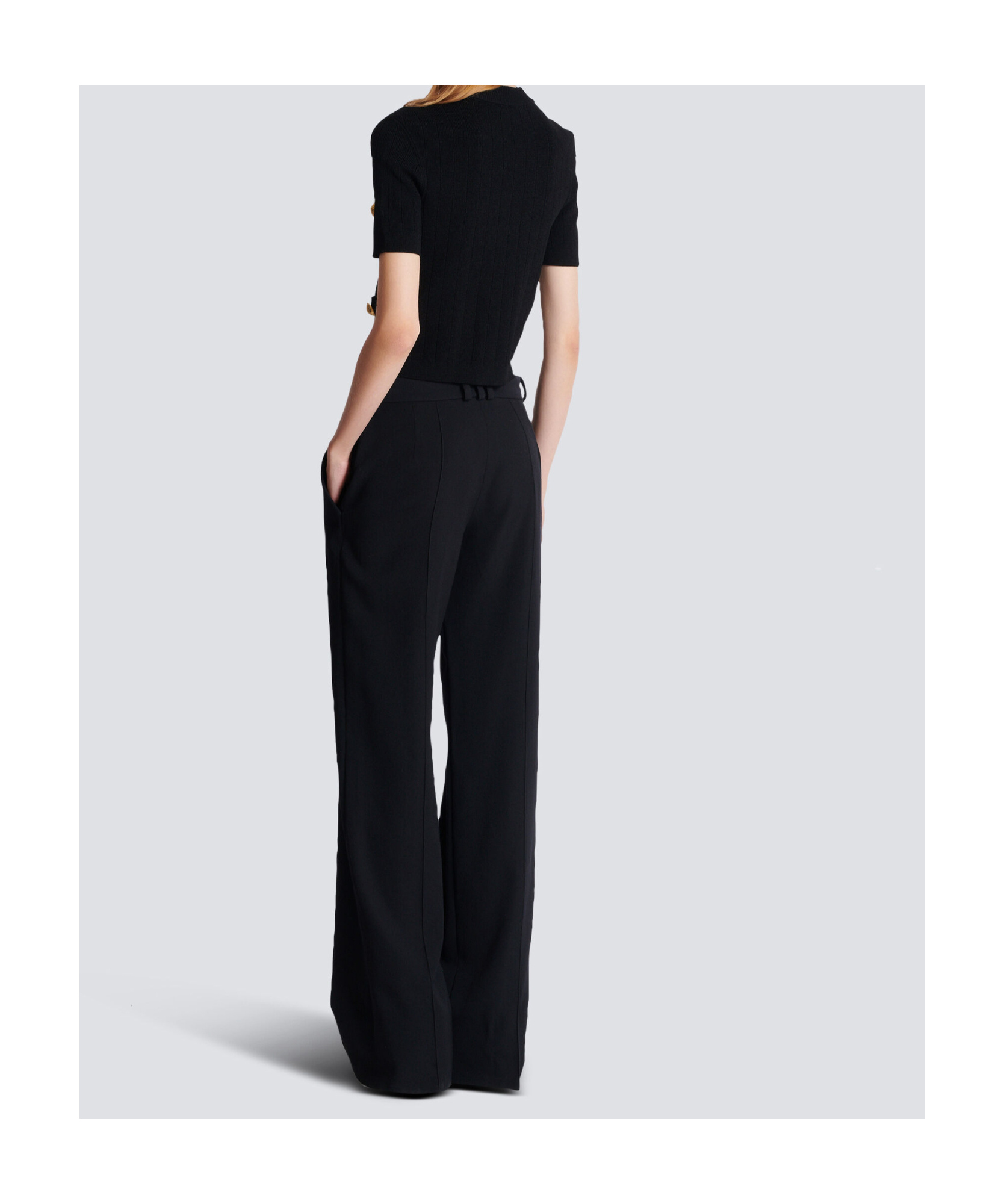Shop Balmain 4-pocket Knitted Cardigan In Black