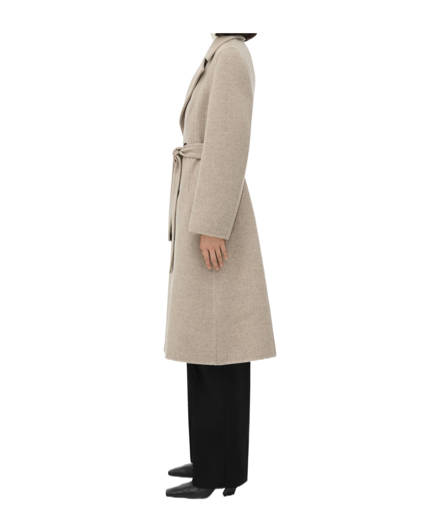 Bottega Veneta Soft Double Cashmere Coat In Nude