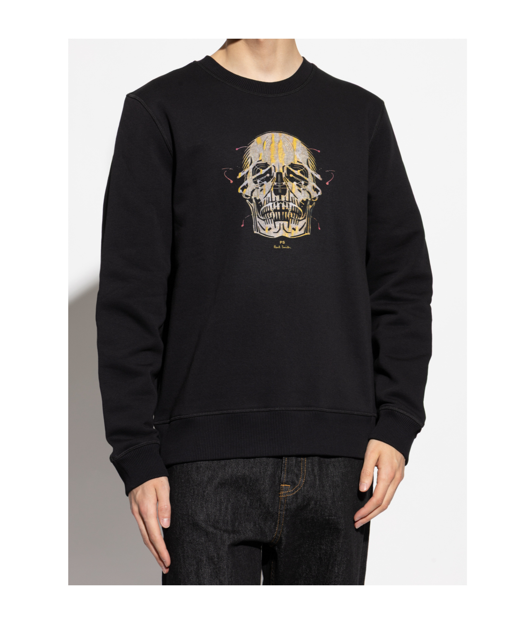 PAUL SMITH PAINTED SKULL-PRINT SWEATSHIRT