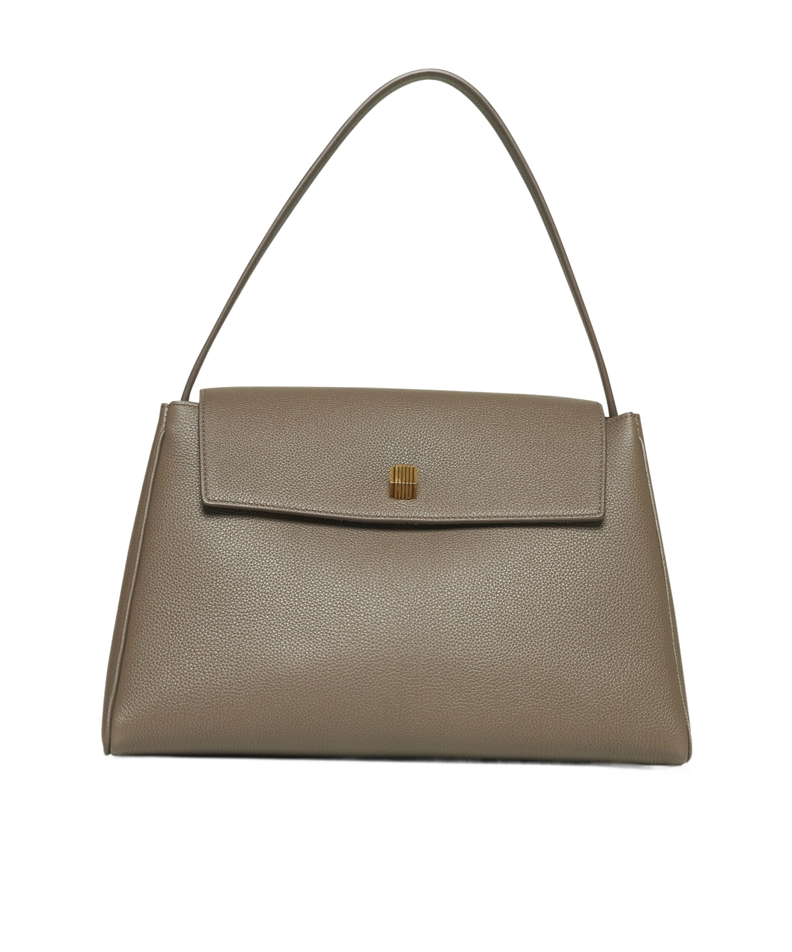Khaite Square Embellished Leather Shoulder Bag In Gray