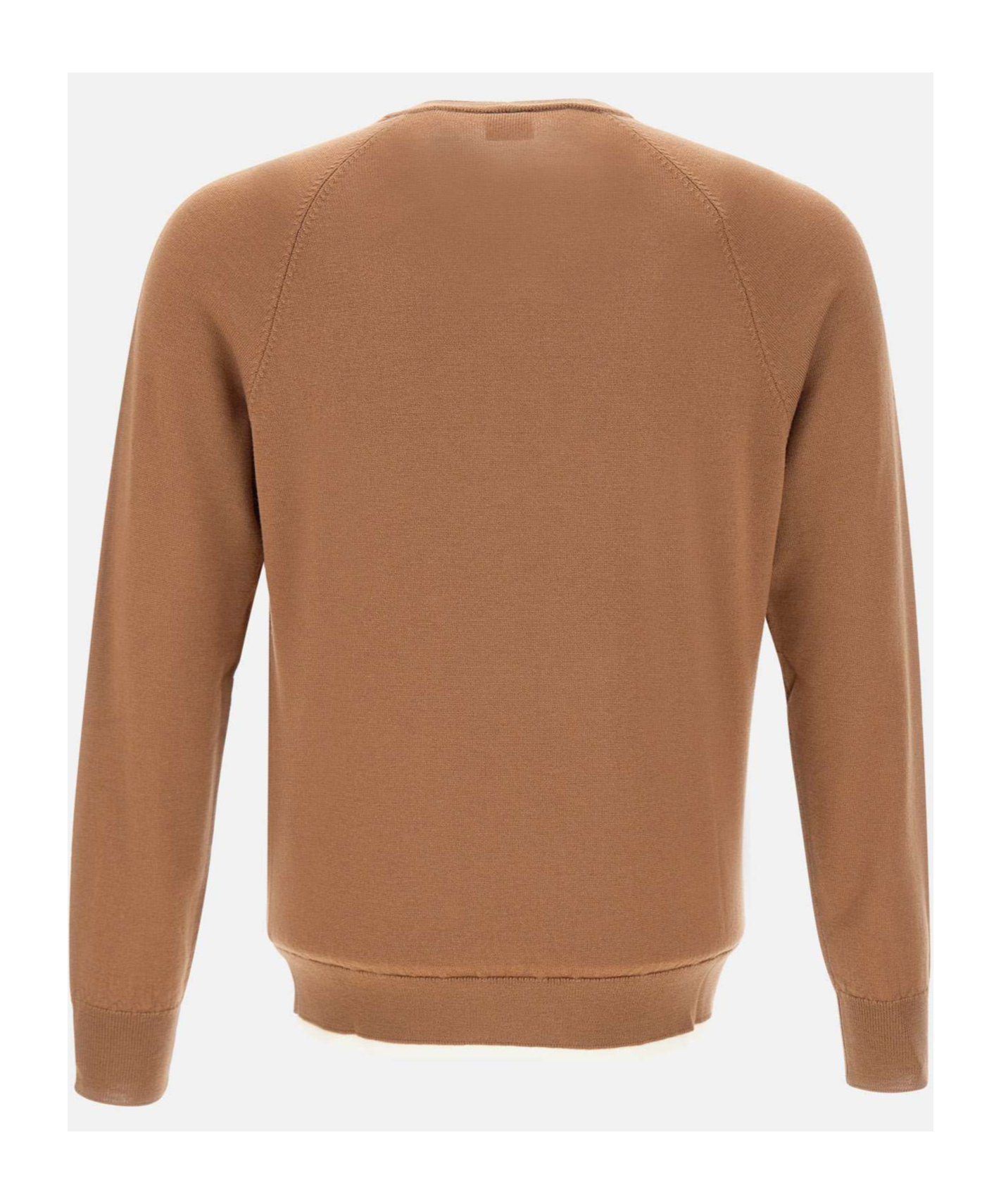 Eleventy Long-sleeved Wool Sweater In Brown