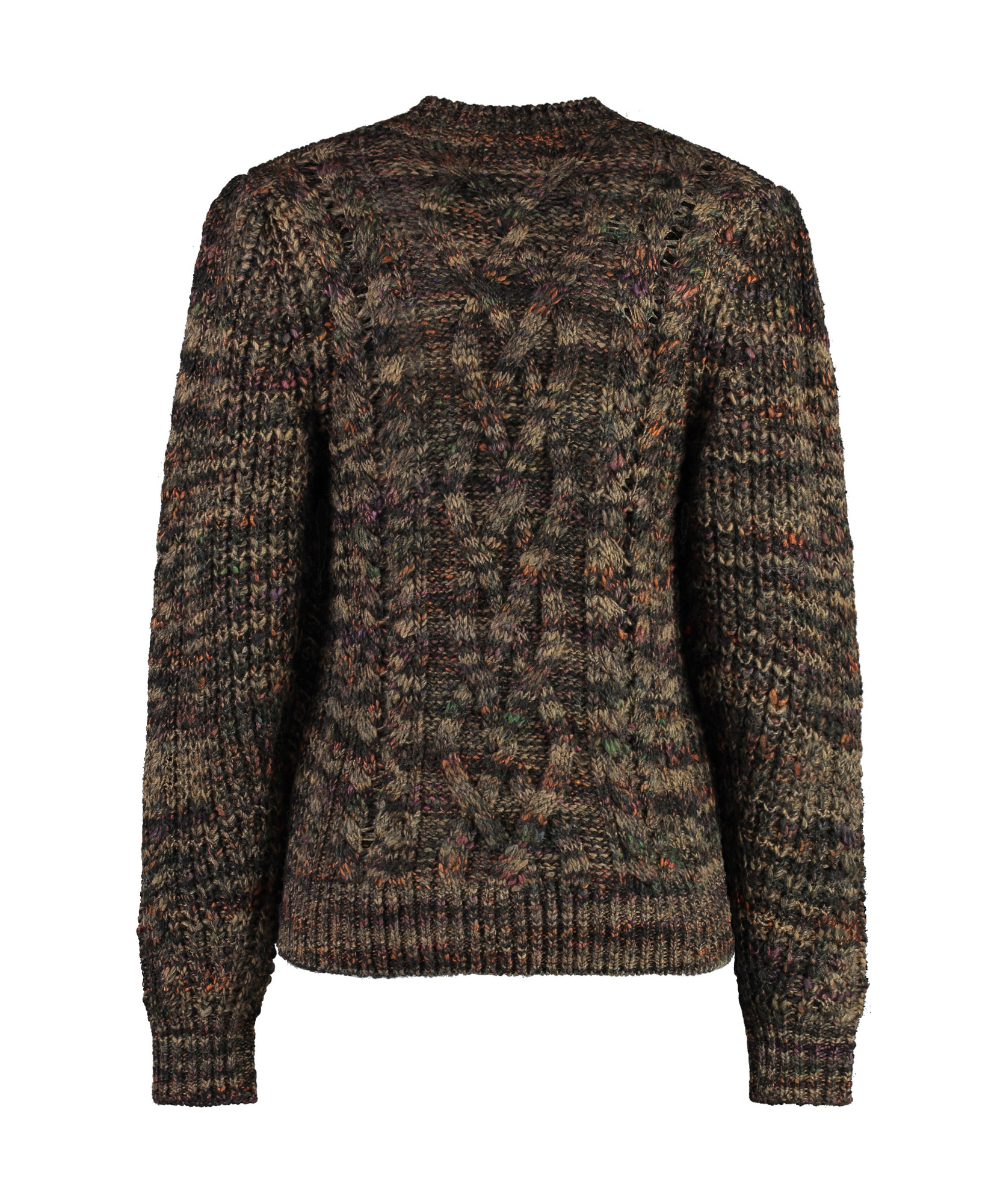 Isabel Marant Étoile Wool Blend Sweater With Braided Fabric In Black