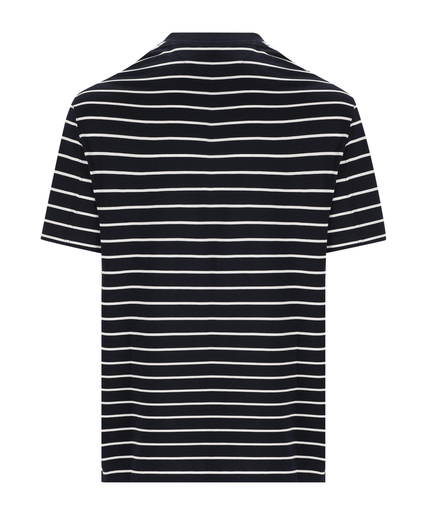 Brunello Cucinelli Silk-cotton Stripe T-shirt In Black