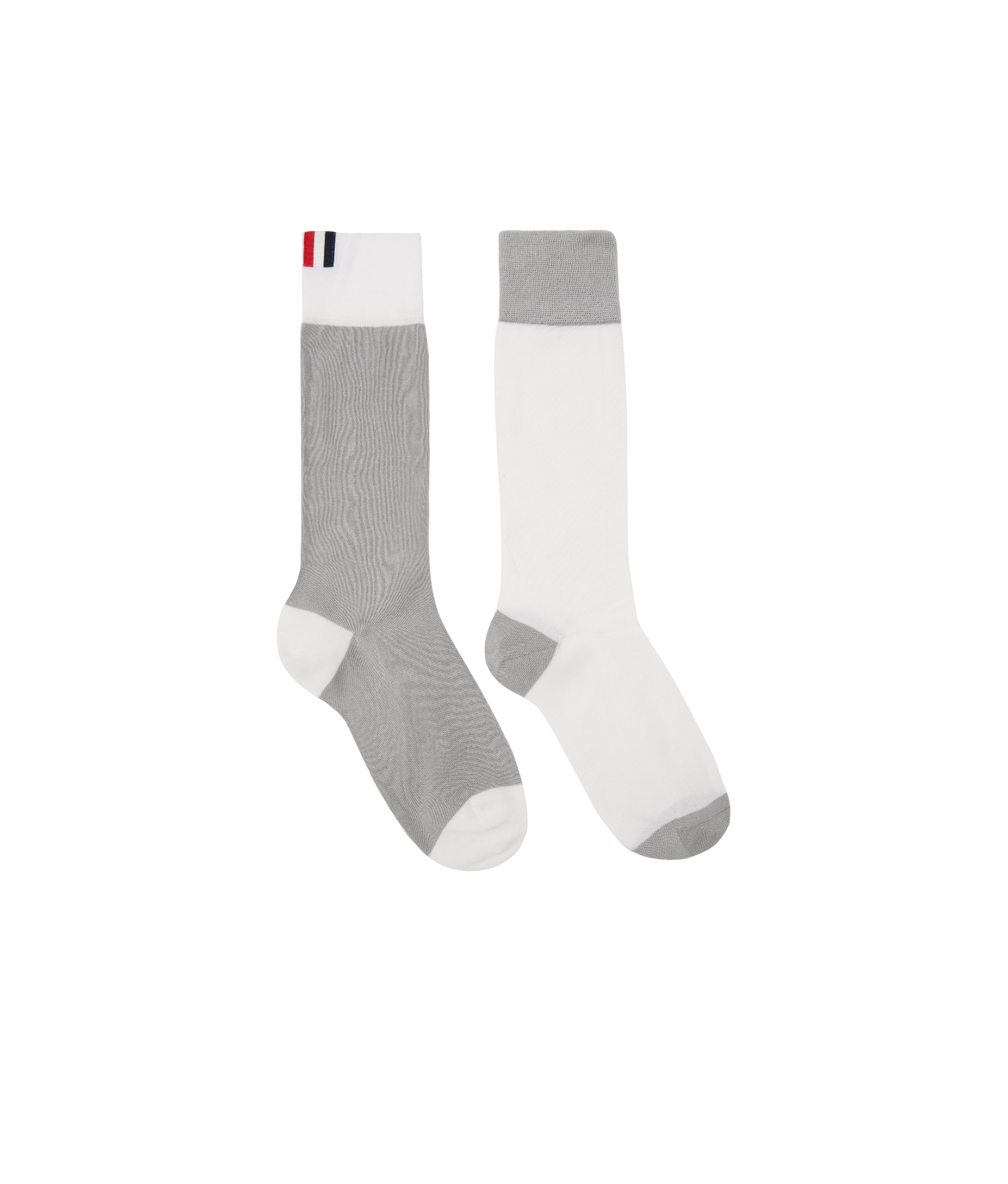 Thom Browne Mid-calf Socks In White