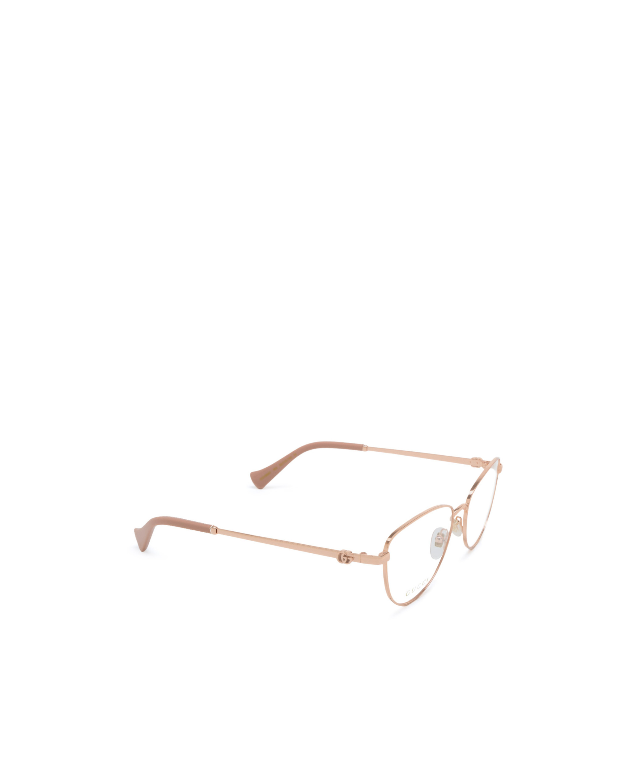 Gucci Womens Gc002218 Cat-eye Metal Optical Glasses Gold In Nude