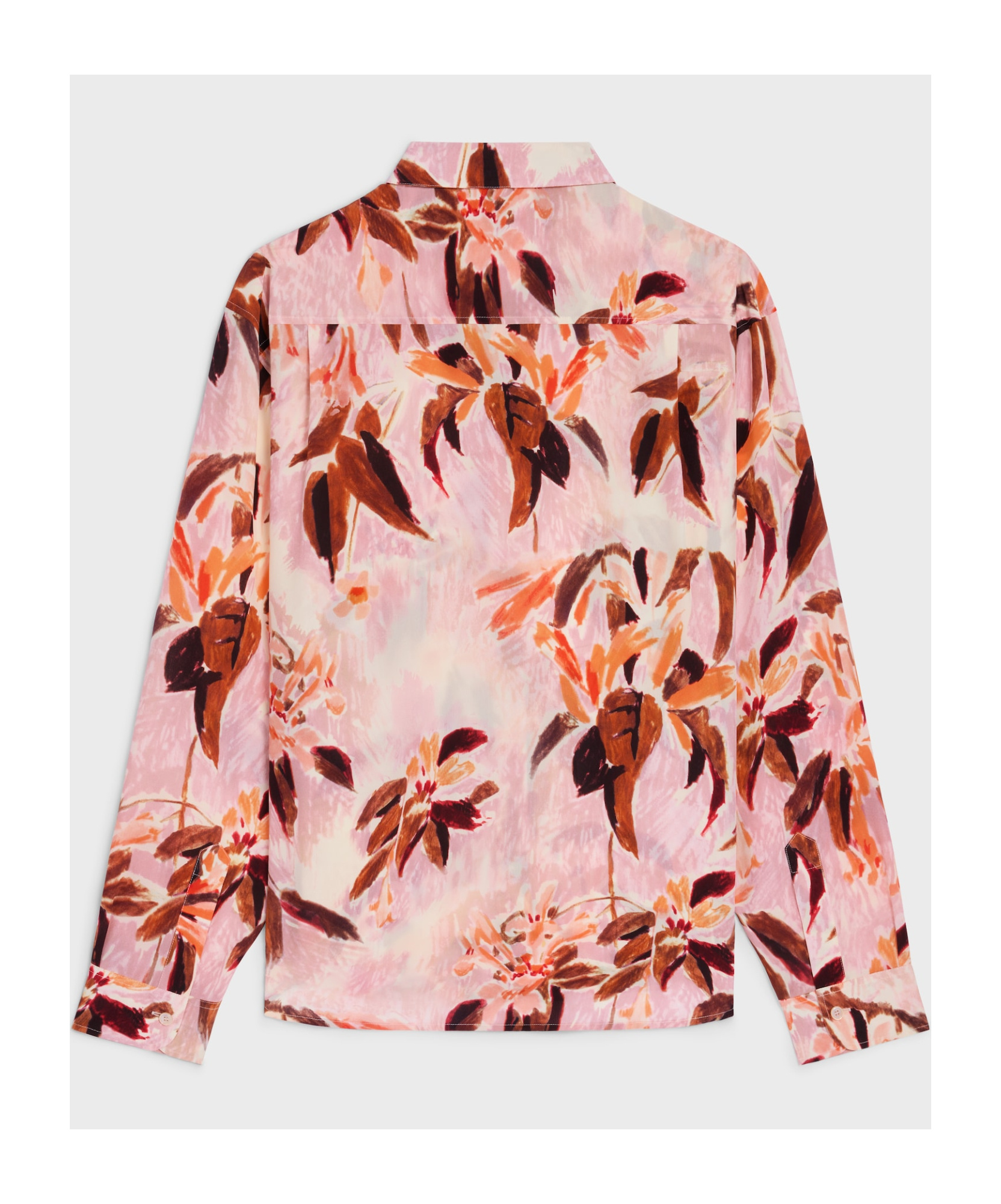 Celine Relaxed Shirt In Crepe De Chine In Pink