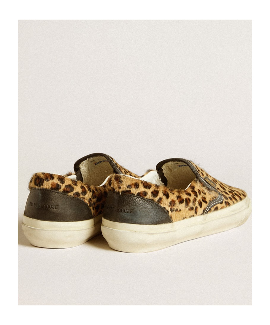 Golden Goose Calfhair And Leather Slip-on Sneakers In Nude