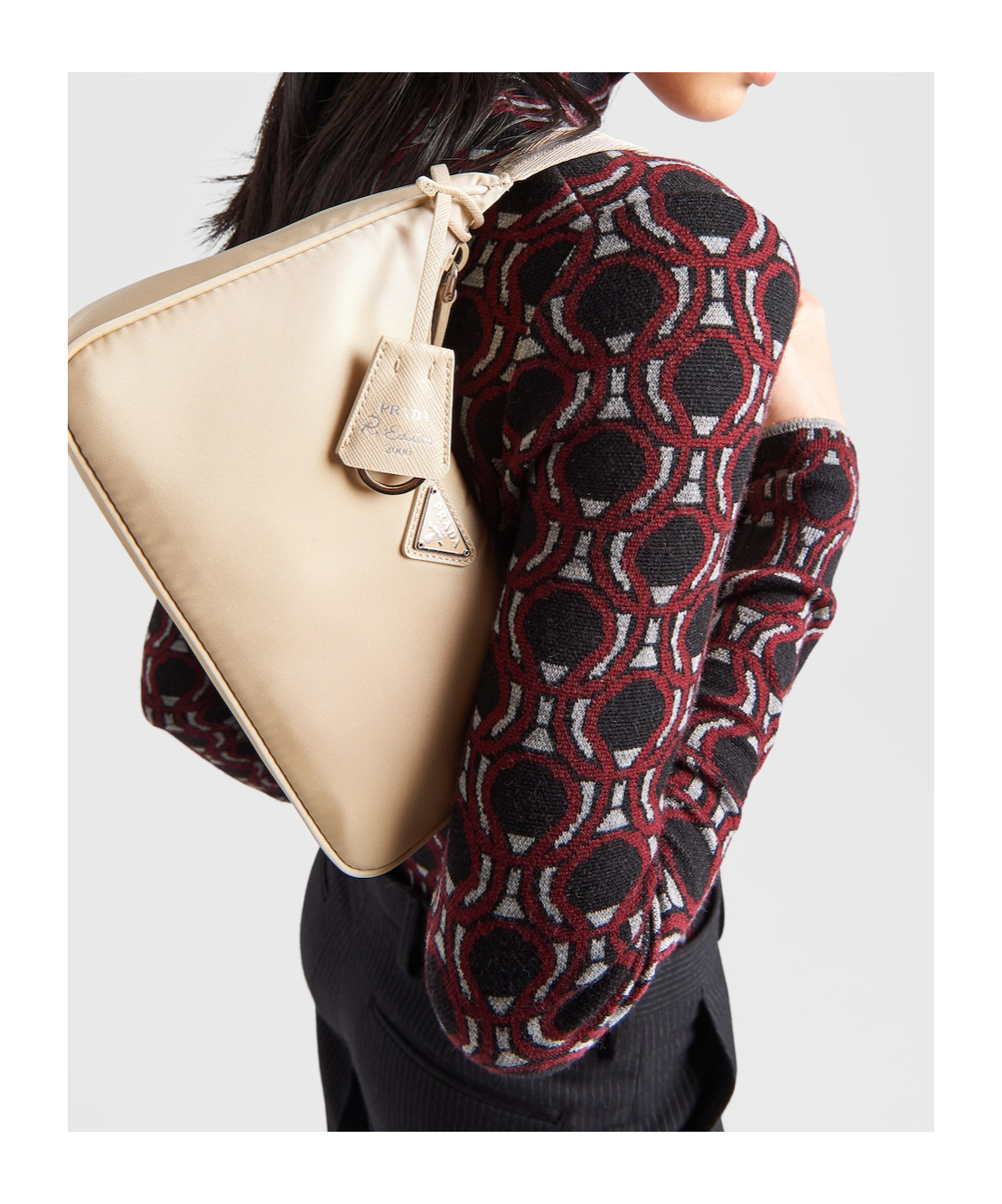 Prada Re-edition 2000 Re-nylon Mini Bag In Nude