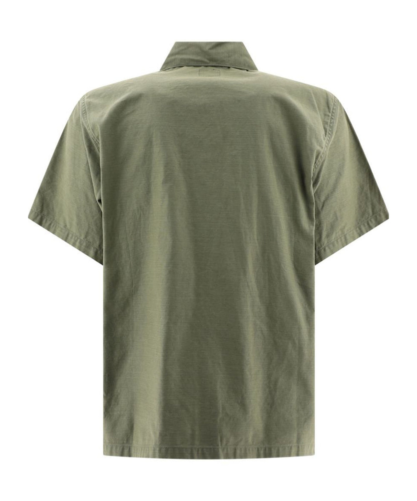 Shop Needles Collared Short-sleeved Shirt In Green
